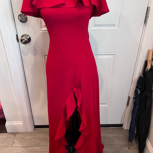 Red Holiday Chasing’ Love Ruffle Dress - Picture 11 of 11